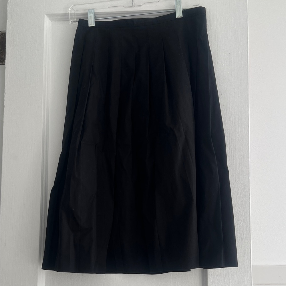 Vince Black pleated A-Line Skirt